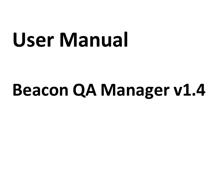 Sì. SMS231202 Beacon QA Manager_v1.4_User Manual_A4_2025-01-22
